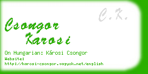 csongor karosi business card